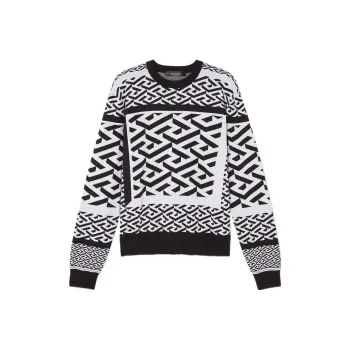 VERSACE Sweaters Men Black/White
