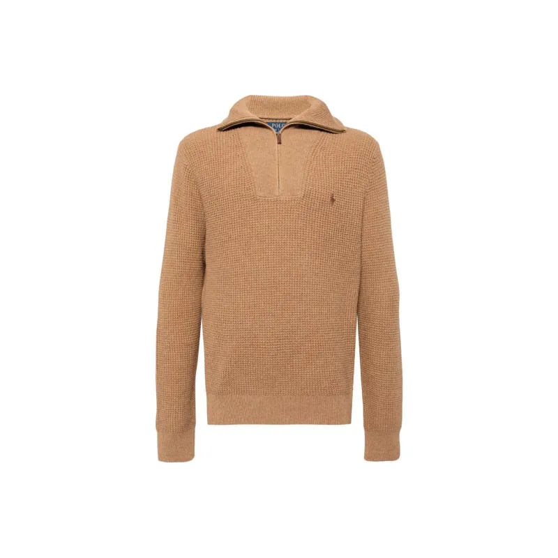 Polo Ralph Lauren Waffle Knit Zip up Jumper-0