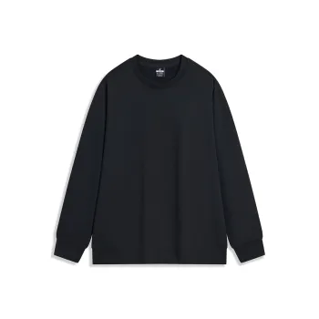 XTEP Versatile Casual Crew Neck Sweatshirt Jet Black Men's