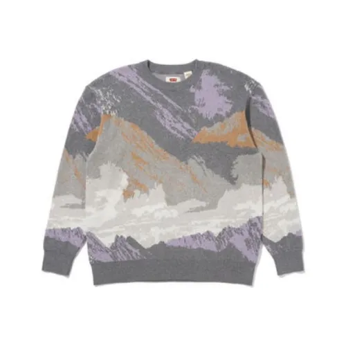 Levis FW22 Men's Stay Loose Crewneck Sweater Gray