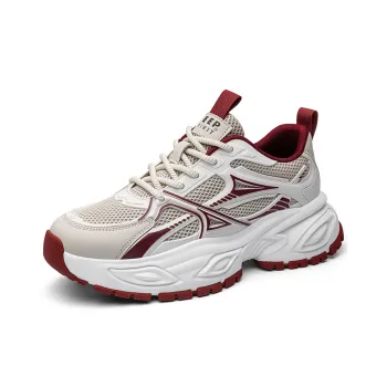 JEEP SPIRIT Anti-Slip Wear-Resistant Breathable Height Increasing Low-Top Chunky Sneakers Men's China Red