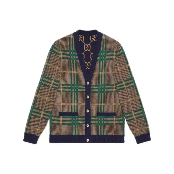 GUCCI FW22 Knitwear Men's Blue Camel