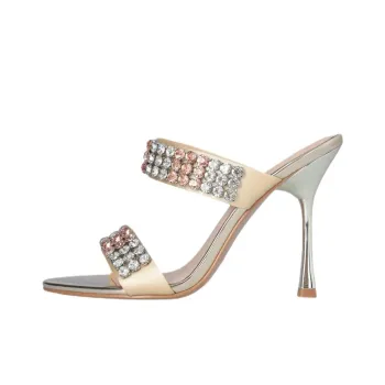 LIU·JO UOMO Rubber Sole Slide Slippers 10.5cm Women's Gold