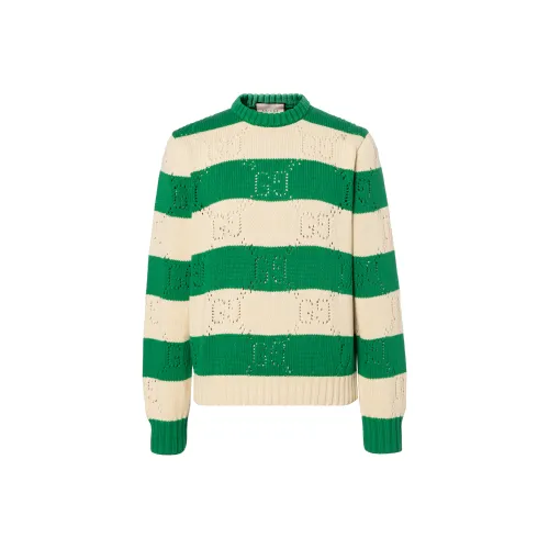 GUCCI Gg Lace Striped leder Sweater