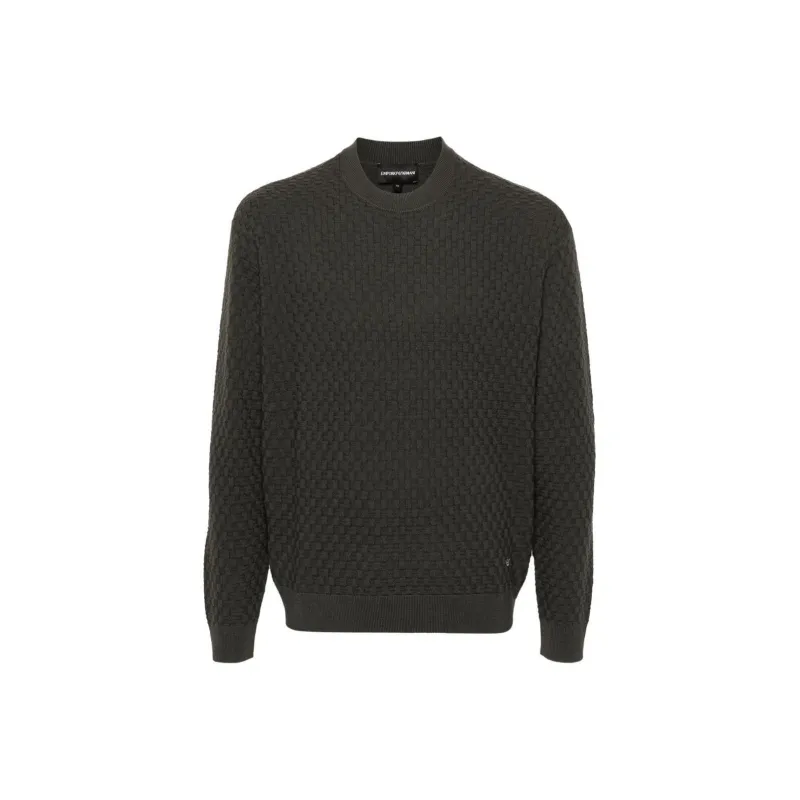 EMPORIO ARMANI Interwoven Virgin Wool Jumper-0