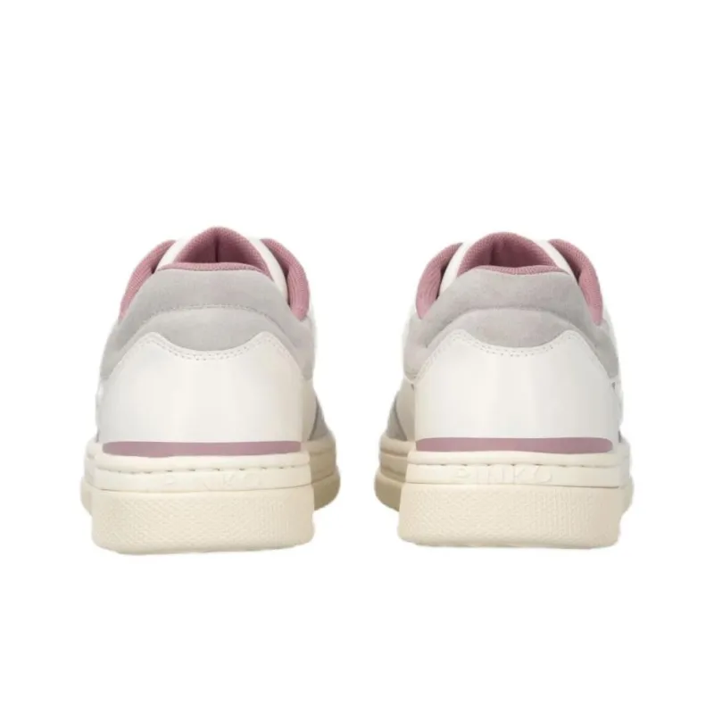 PINKO Low Top Skateboard Shoes Women's White Pink-4