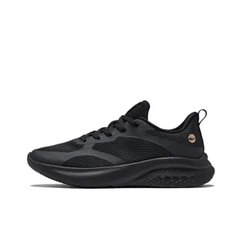 Erke Cushioning, Slip Resistant, And Abrasion Resistant Low Top Casual Running Shoes Women's Jet Black