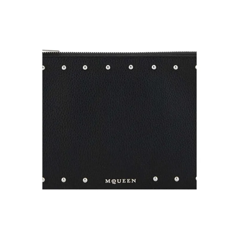 Alexander McQueen Leather Wallet Women's Black-3