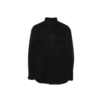 OFF-WHITE Logo-embroidered Cotton Shirt