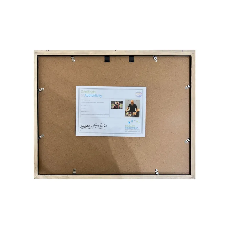 EM Barcelona Soccer Memorabilia & Collectible Includes Certification Certificate, Outer Frame Size 38.6x48.6cm Men's-3