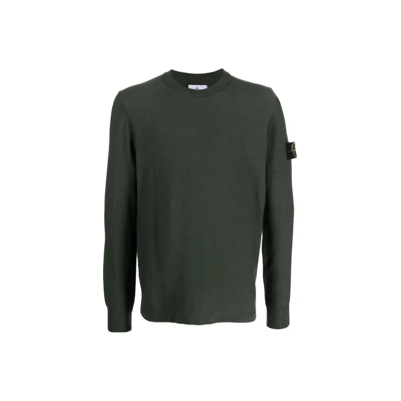STONE ISLAND Logo patch Long sleeve Jumper-0