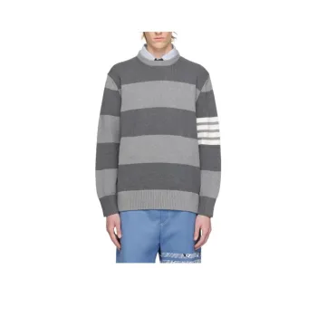 THOM BROWNE Stripe Detailed Knitted Sweater