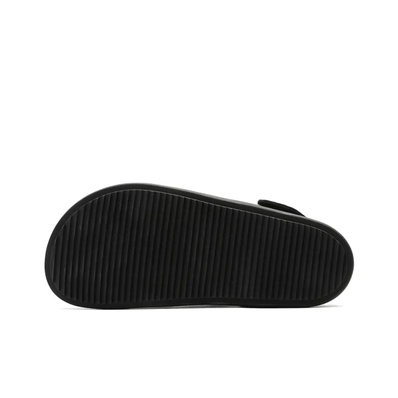Rummaden Rubber Sole Stitching Abrasion Resistant Slip Resistant Closed Toe Slippers Unisex Black-5