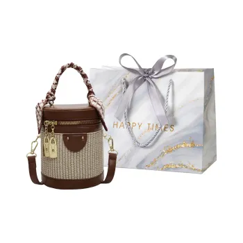 Miss Angel PU Cylinder Bag, Crossbody Handbag Women's Multicolor