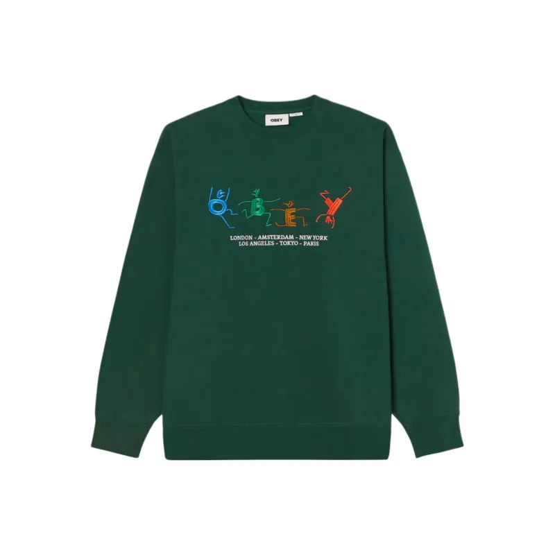 Obey Sweatshirts Men Green-0