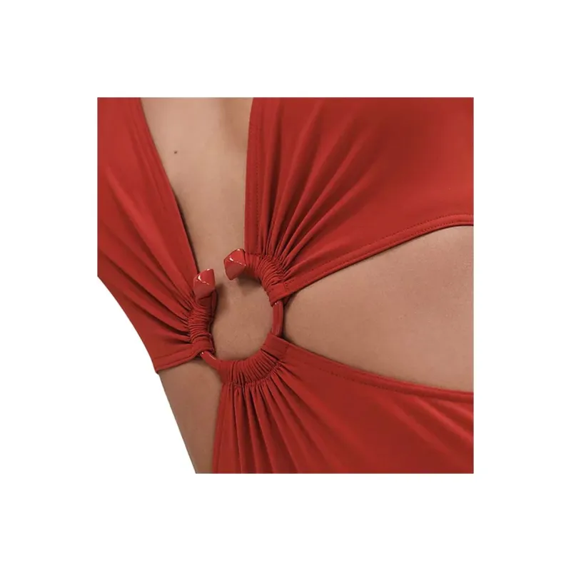 HERMES One piece Swimsuit Women's Red-2