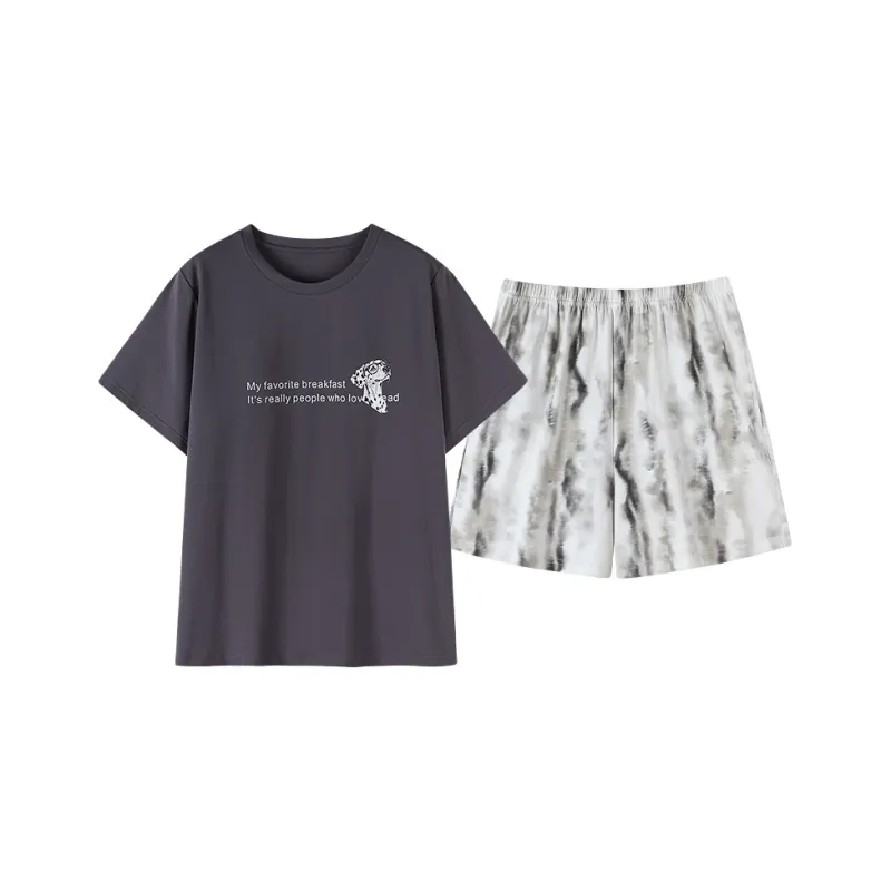FENTENGCARE Pajama Set Women's Gray-0