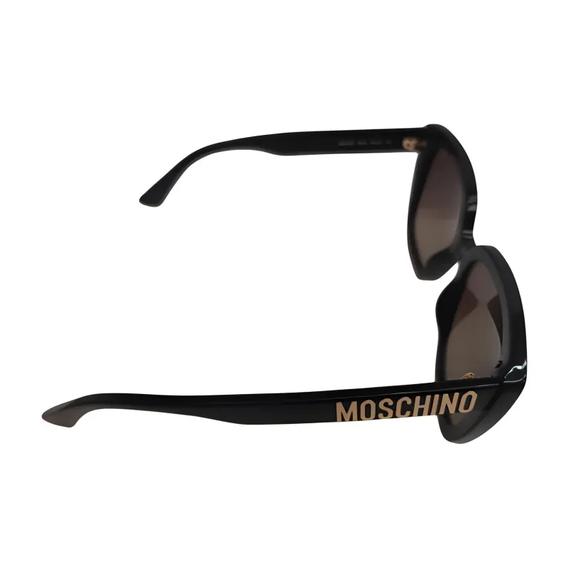 MOSCHINO Subject To Official Website Square Sunglasses Women's Black-1