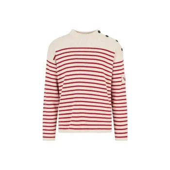 EMPORIO ARMANI Sustainable Collection Cashmere Sweaters Men White Red