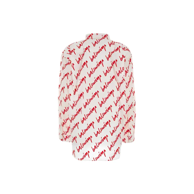 Balenciaga Allover Logo Print Long Sleeved Shirt-2