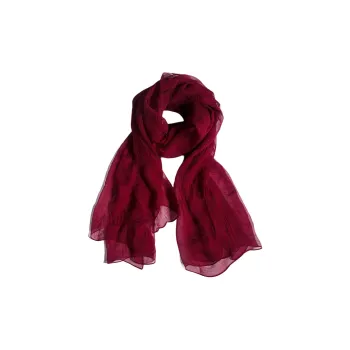 Red Bean Mulberry Silk Scarves Women's