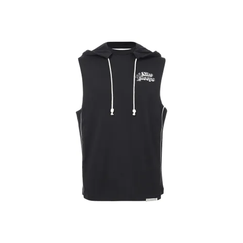 Nike Dri FIT Standard Issue Logo Breathable Hooded Vest Black