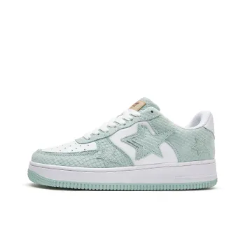 VOIT Slip Resistant Balance Low Top Skateboard Shoes Unisex Light Green/White