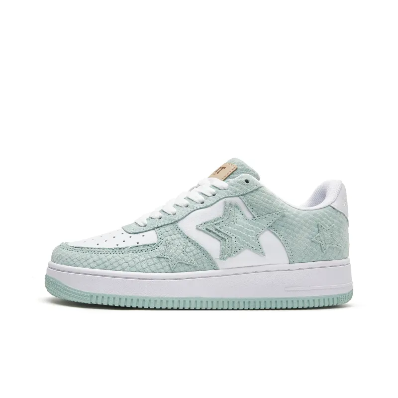 VOIT Slip Resistant Balance Low Top Skateboard Shoes Unisex Light Green/White-0
