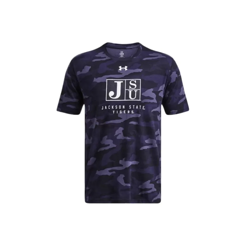 Under Armour Performance CottonCollegiate Camo T Shirt Men's Purple-0