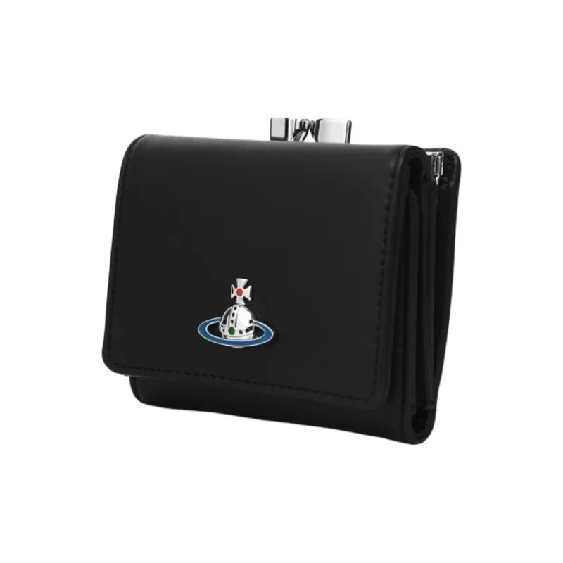 Vivienne Westwood Logo Plaque Small Frame Wallet-1