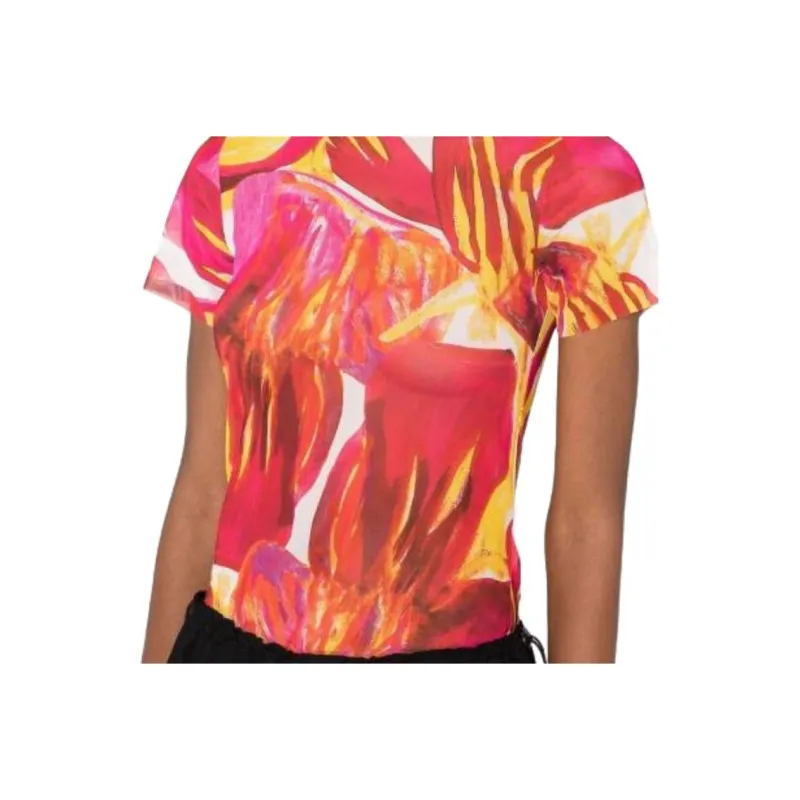 Louisa Ballou Transparent effect Printed T shirt-6