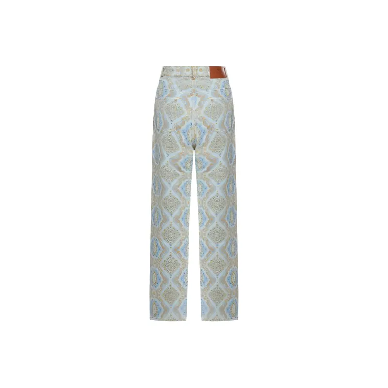 ETRO Paisley print Straight leg Jeans-1