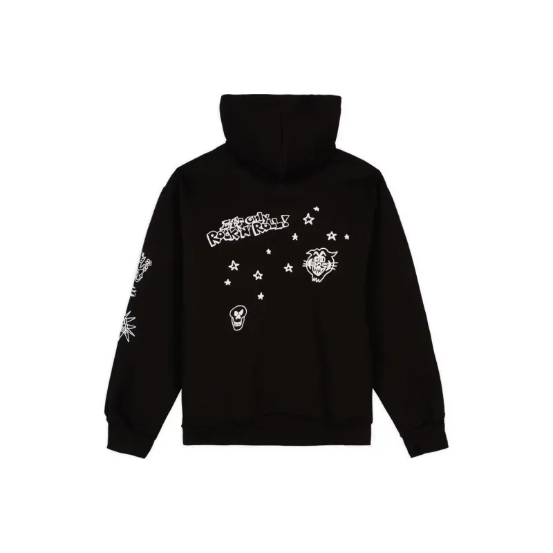 Brain Dead Supervinyl X Rolling Stones Band Co-branded Edition Sweatshirts Unisex Black-0