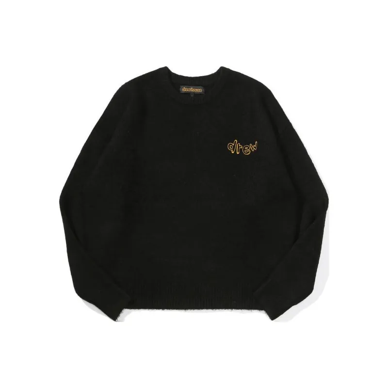 Drew House Letter Logo Series Sweaters Unisex Black-0