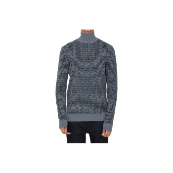 BALMAIN Monogram Turtleneck Jumper