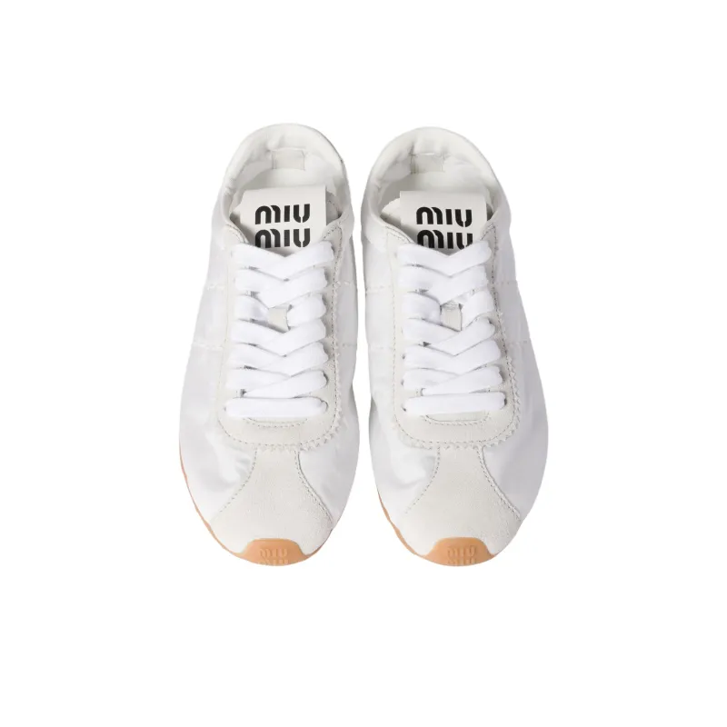 MIU MIU Plume Low Top Casual Shoes Women's White-3