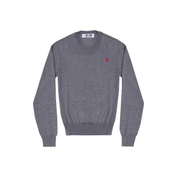 CDG Play Sweaters Men Gray