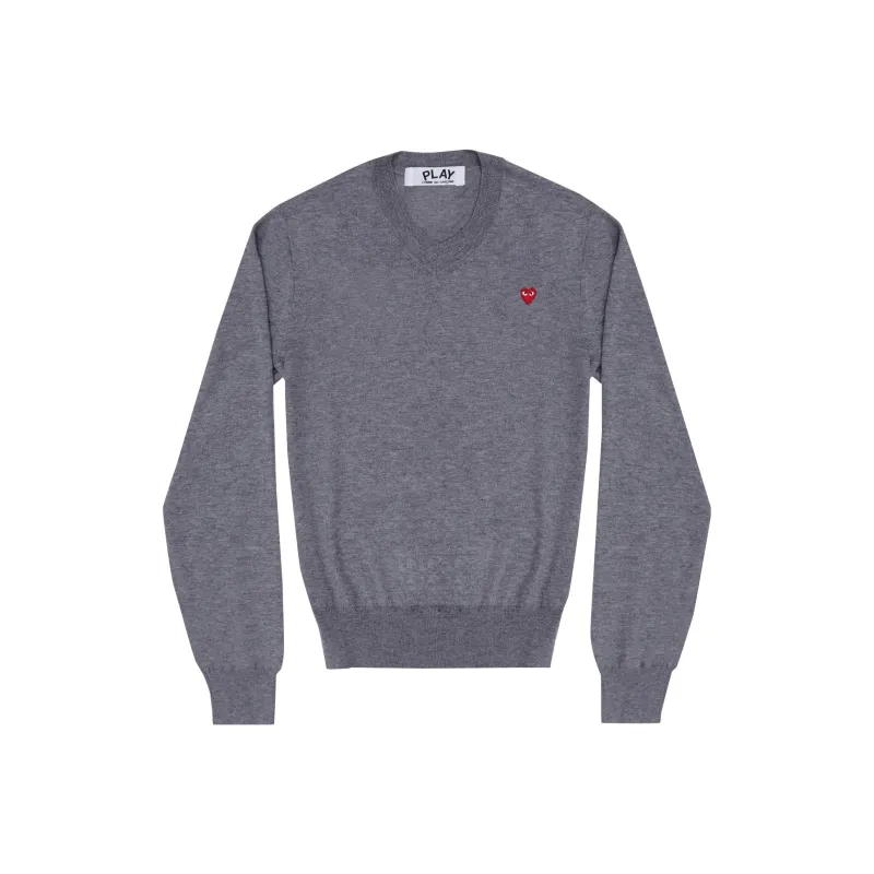CDG Play Sweaters Men Gray-0