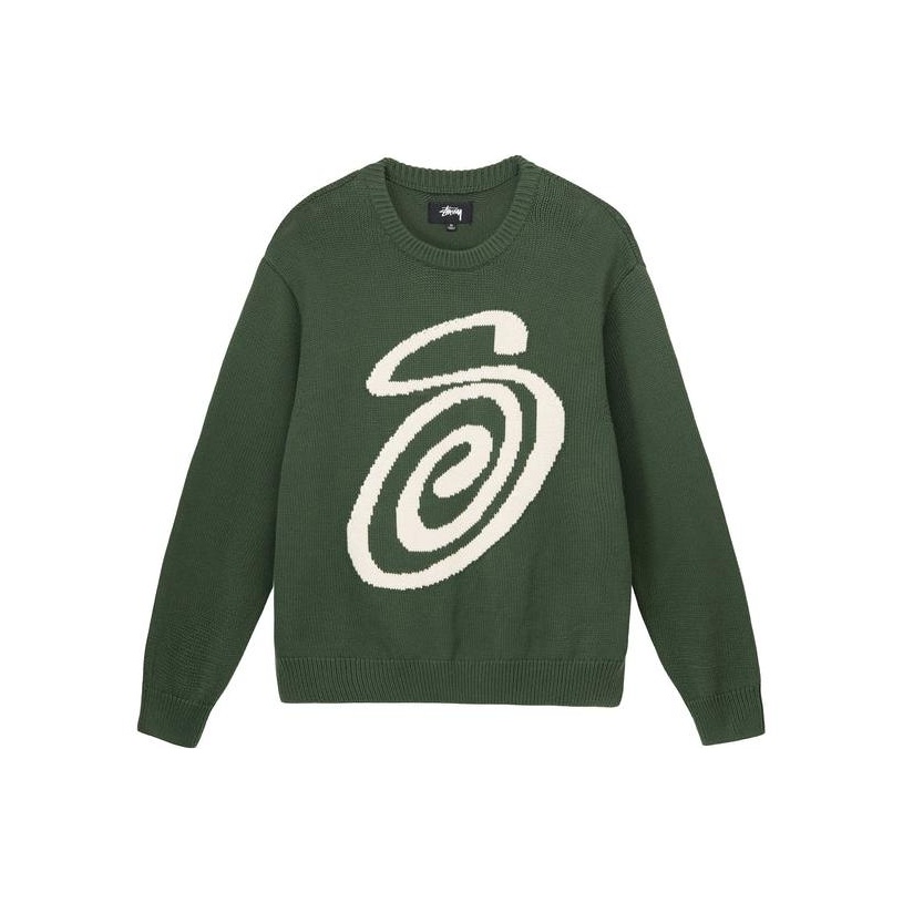 Stussy Baja Loose Gauge Sweater 'Grey' 117148