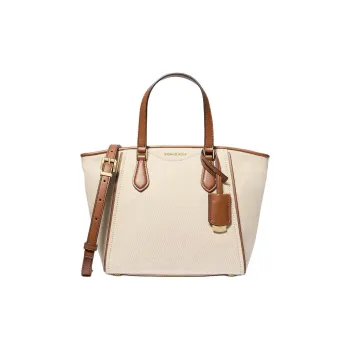 MICHAEL KORS TARYN Cotton Shoulder Bag, Crossbody Bag, Handbag Small Size Women's Leather Brown