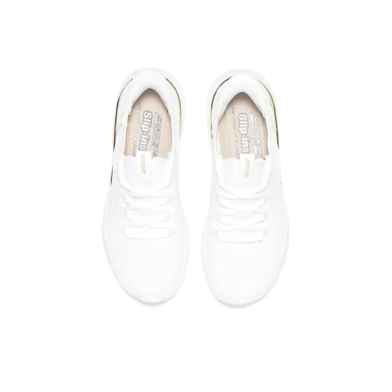 Skechers BOBS Sport Flash Step Shoes Abrasion Resistant Breathable Slip Resistant Low Top Casual Shoes Women's White-3
