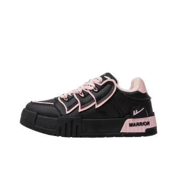 Warrior Wear resistant, Non slip And Breathable Low Top Skateboard Shoes Women's Black Light Pink