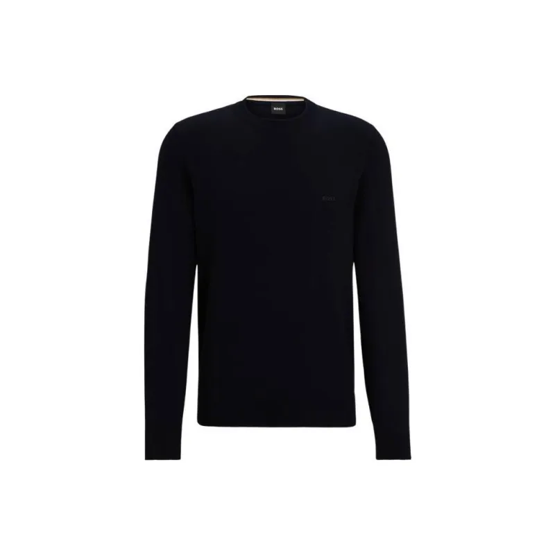 HUGO BOSS Logo Embroidered Crewneck Jumper-0