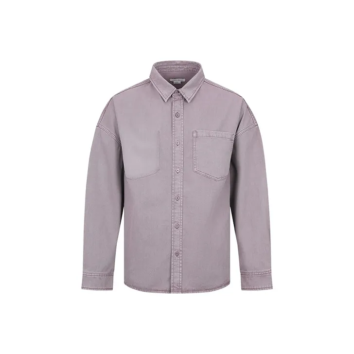 URBAN REVIVO Shirt Men's Gray Purple-0