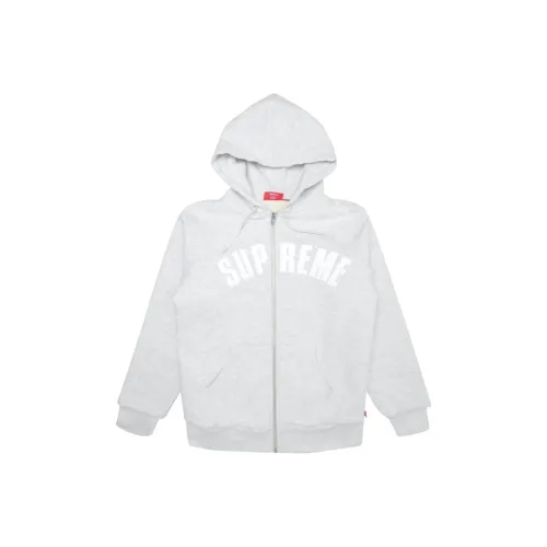 Supreme Arc Logo Thermal Zip Up Sweatshirt