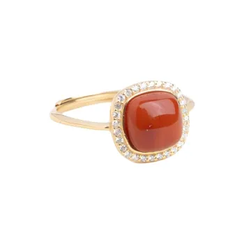 Xianyuan Southern Red Agate Rings Unisex