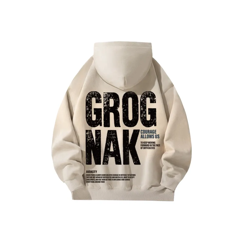 GROGNAK Sweatshirt Unisex Fleece Lined Thin Optional-12