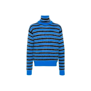 MARNI Striped Roll Neck Knitted Jumper