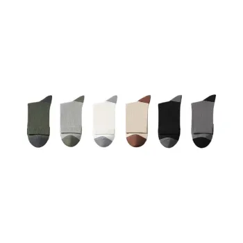 H YXIANG Mid Calf Socks Unisex 6 Pack