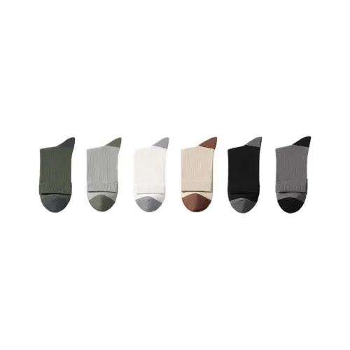 H YXIANG Mid Calf Socks Unisex 6 Pack